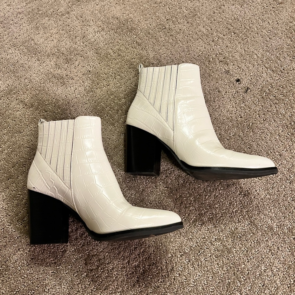 Marc Fisher LTD Alva Bootie “Chic Cream” Leather